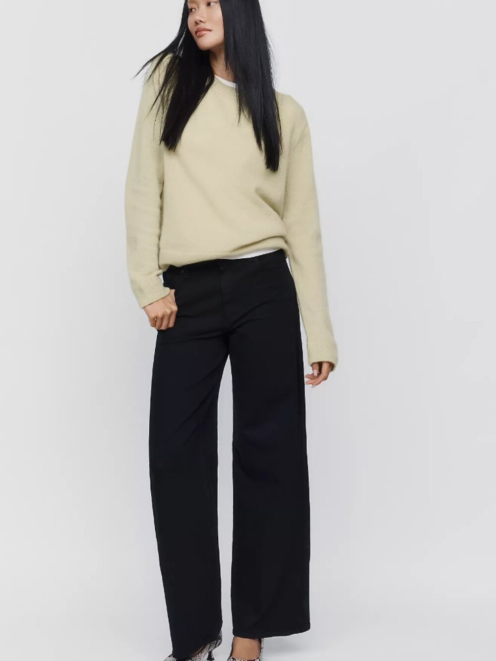 PAIGE Anessa 31" High Rise Wide Leg Jeans